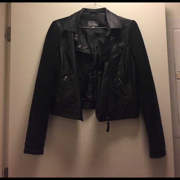 Mixed Material Moto Jacket - Picture 3 of 4